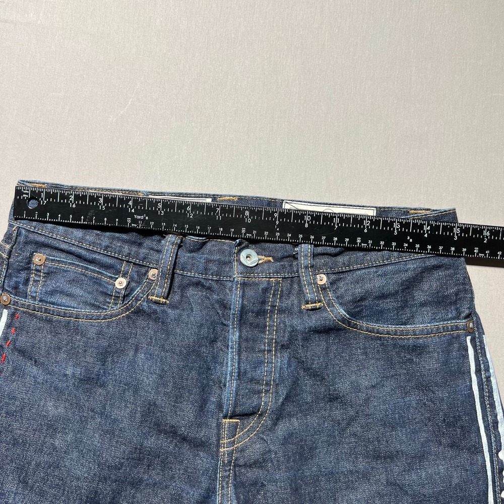 Rogue Territory Mens Blue Denim Stanton Mid Rise Slim Button Fly Jeans Size 30 - Picture 11 of 16